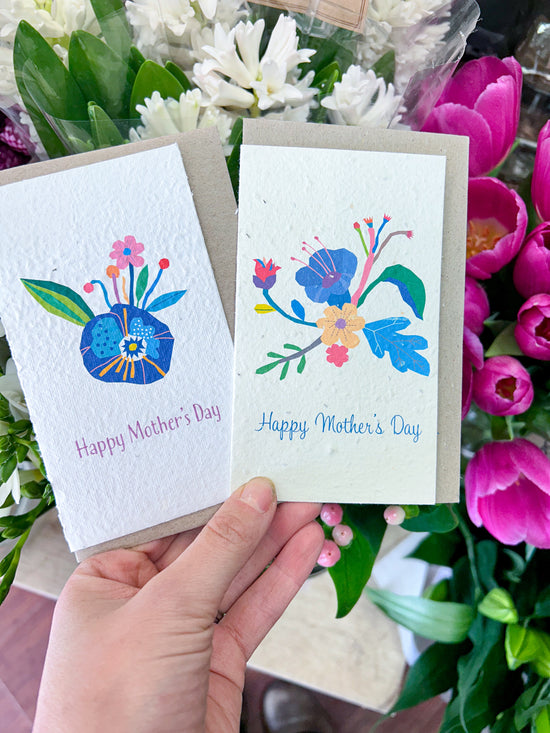 Mothers Day: Recycled, Plantable gift card with seeds